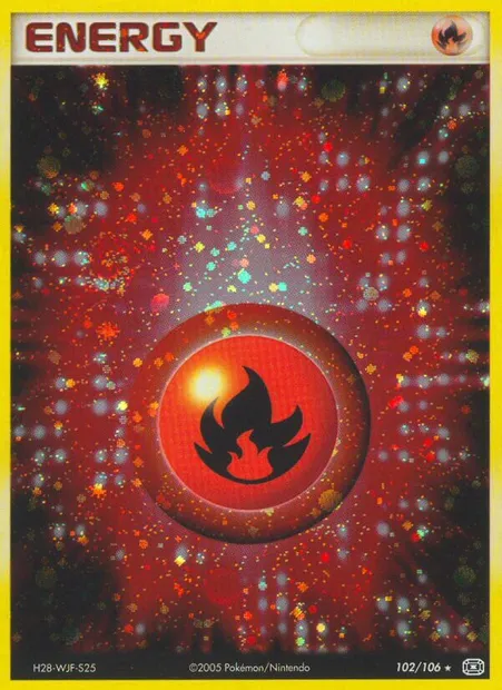 Fire Energy, Pokémon card EM 102 — Emerald set