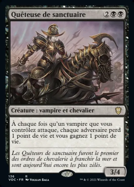 Quêteuse de sanctuaire, carte Magic VOC 136 — extension Crimson Vow Commander