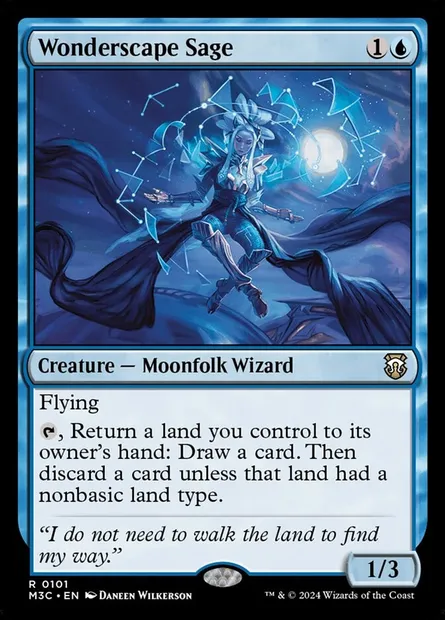 Wonderscape Sage, Magic card M3C 101 — Modern Horizons 3 Commander set