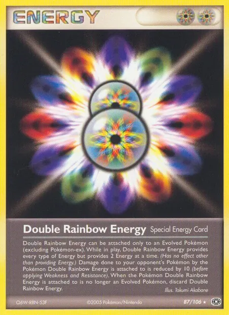 Double Rainbow Energy, Pokémon card EM 87 — Emerald set
