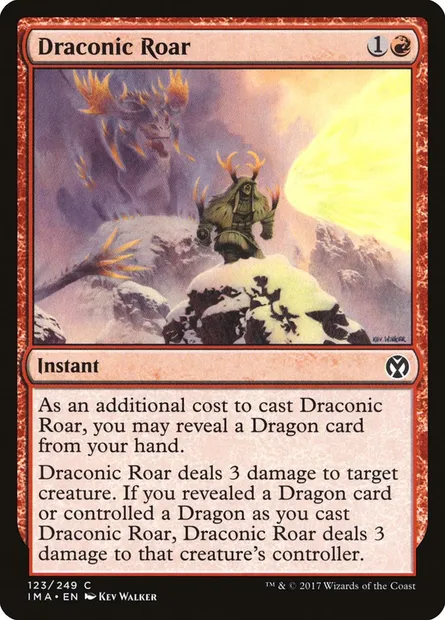 Draconic Roar, Magic card IMA 123 — Iconic Masters set