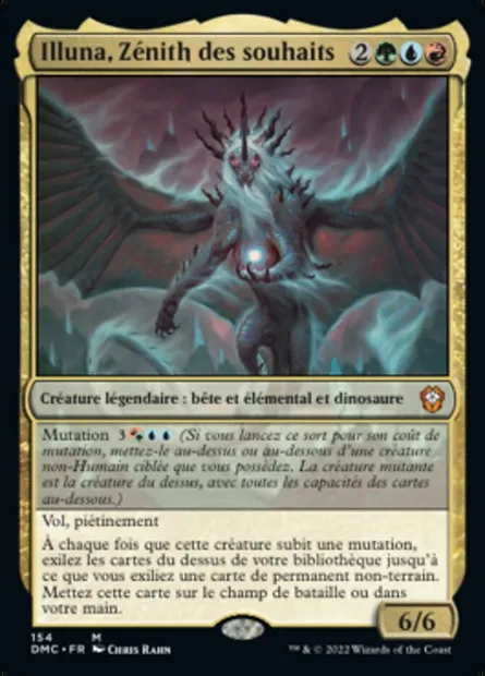 Illuna, Zénith des souhaits, carte Magic DMC 154 — extension Dominaria United Commander
