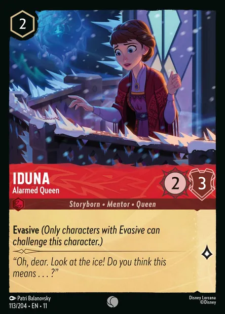 Iduna - Alarmed Queen, Disney Lorcana card CH11-113 — Winterspell set