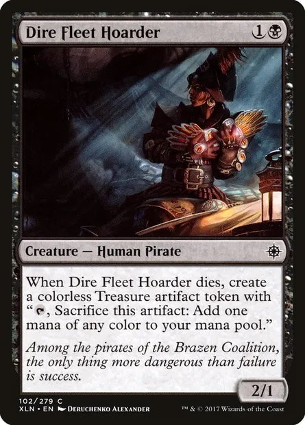 Dire Fleet Hoarder, Magic card XLN 102 — Ixalan set