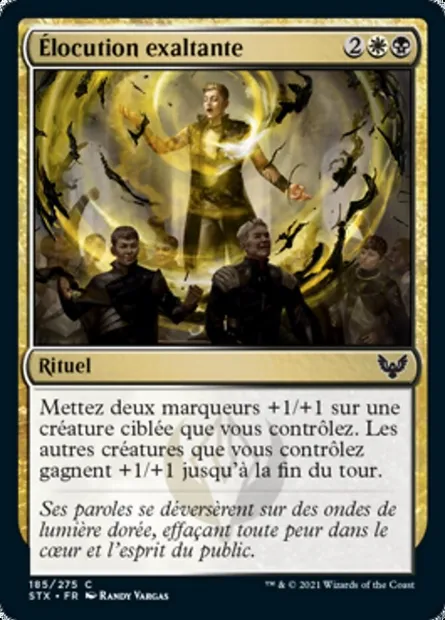 Élocution exaltante, carte Magic STX 185 — extension Strixhaven: l'Académie des Mages