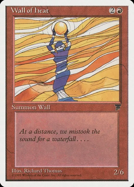 Wall of Heat, Magic card CHR 55 — Chronicles set
