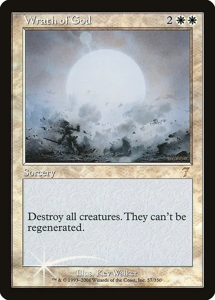 Colère de Dieu, carte Magic 7ED 57★ — extension Septième Edition