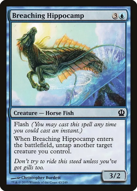 Breaching Hippocamp, Magic card THS 43 — Theros set