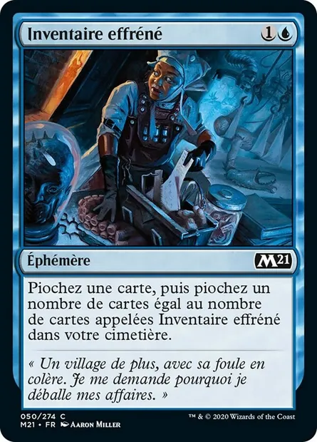 Inventaire effréné, carte Magic M21 50 — extension Core Set 2021
