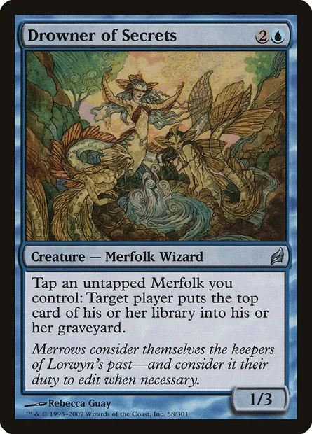 Drowner of Secrets, Magic card LRW 58 — Lorwyn set