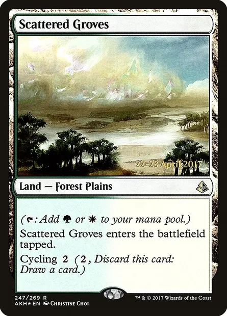 Scattered Groves, Magic card PAKH 247s — Amonkhet Promos set