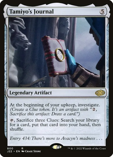 Tamiyo's Journal, Magic card J22 800 — Jumpstart 2022 set