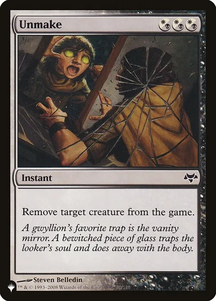 Unmake, Magic card PLST EVE-96 — The List set
