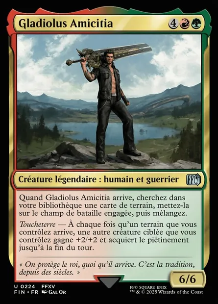 Gladiolus Amicitia, carte Magic FIN 224 — extension Final Fantasy