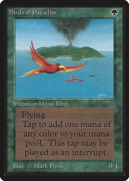 Oiseaux de paradis, carte Magic LEB 187 — extension Limited Edition Beta