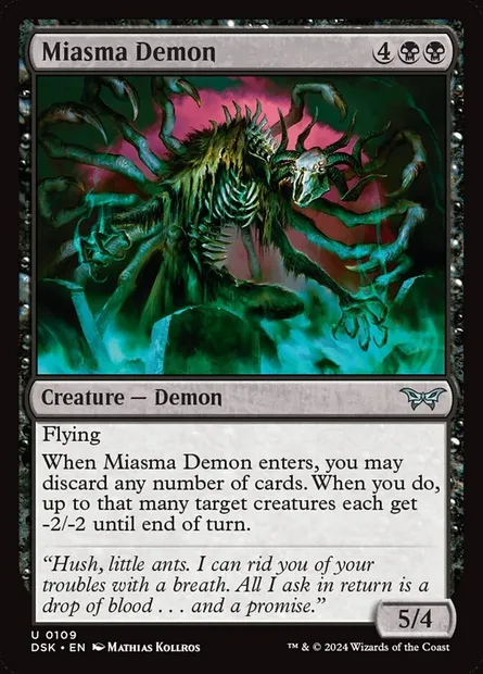 Miasma Demon, Magic card DSK 109 — Duskmourn: House of Horror set
