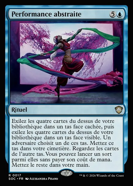 Performance abstraite, carte Magic SOC 17 — extension Secrets of Strixhaven Commander