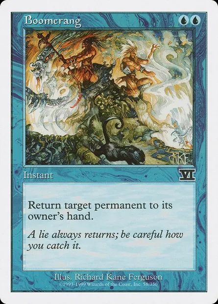 Boomerang, Magic card 6ED 58 — Classic Sixth Edition set