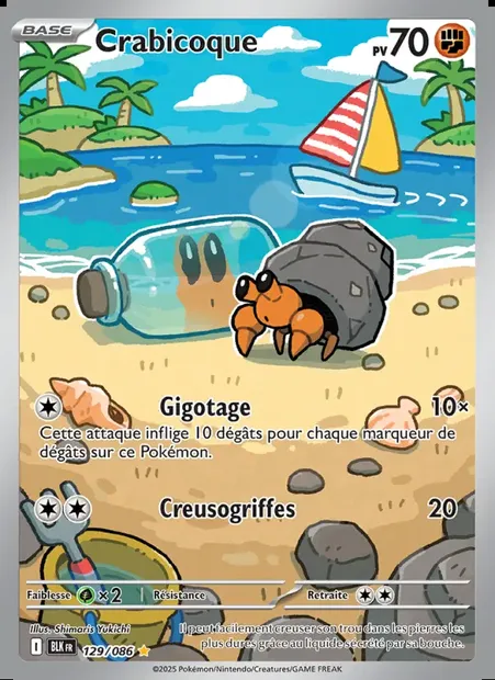 Crabicoque, carte Pokémon BLK 129 — extension Foudre Noire