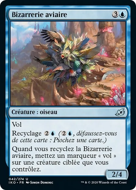 Bizarrerie aviaire, carte Magic IKO 42 — extension Ikoria: Lair of Behemoths