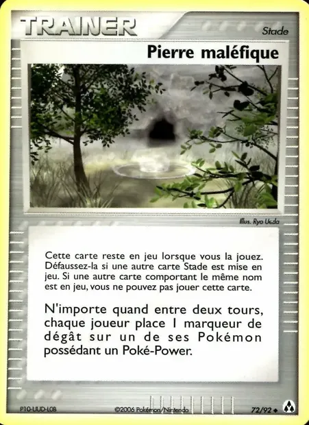 Pierre maléfique, carte Pokémon LM 72 — extension EX Créateurs de légendes
