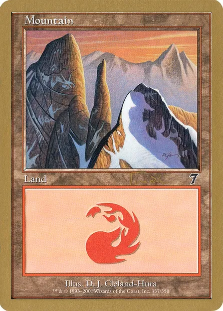 Montagne, carte Magic WC01 jt337 — extension World Championship Decks 2001