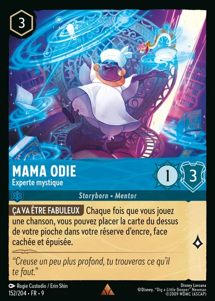 Mama Odie - Experte mystique, carte Disney Lorcana CH9-152 — extension Fabuleux
