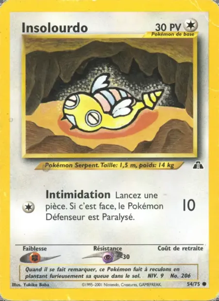 Insolourdo, carte Pokémon ND 54 — extension Neo Discovery