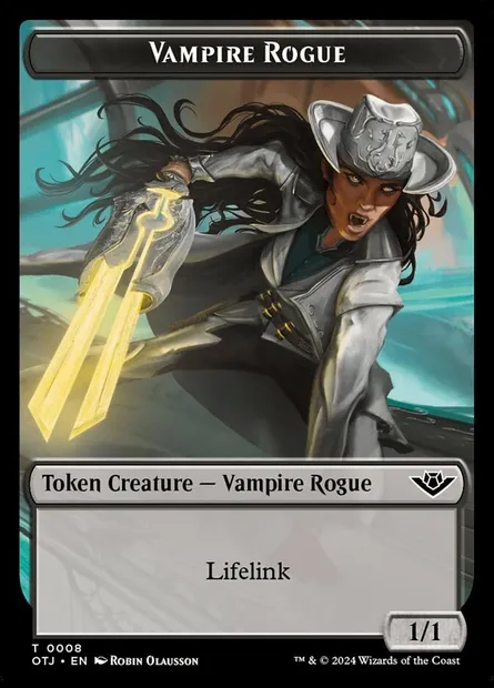 Vampire Rogue, Magic card TOTJ 8 — Outlaws of Thunder Junction Tokens set