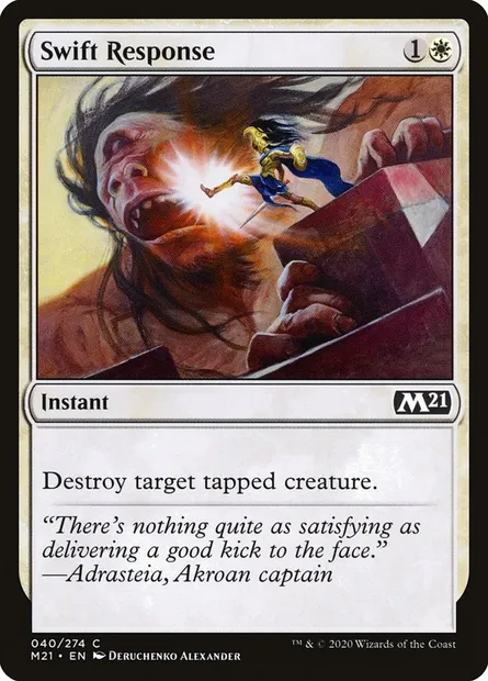 Swift Response, Magic card M21 40 — Core Set 2021 set