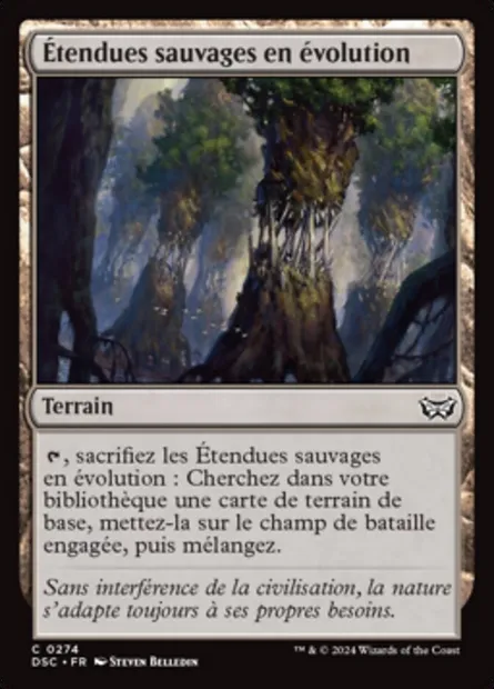 Étendues sauvages en évolution, carte Magic DSC 274 — extension Duskmourn: House of Horror Commander