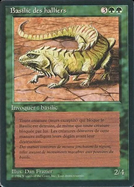 Thicket Basilisk, Magic card FBB 218 — Foreign Black Border set