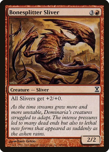 Bonesplitter Sliver, Magic card TSP 149 — Time Spiral set