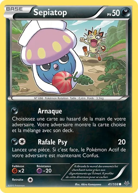 Sepiatop, carte Pokémon ROS 41 — extension Ciel Rugissant