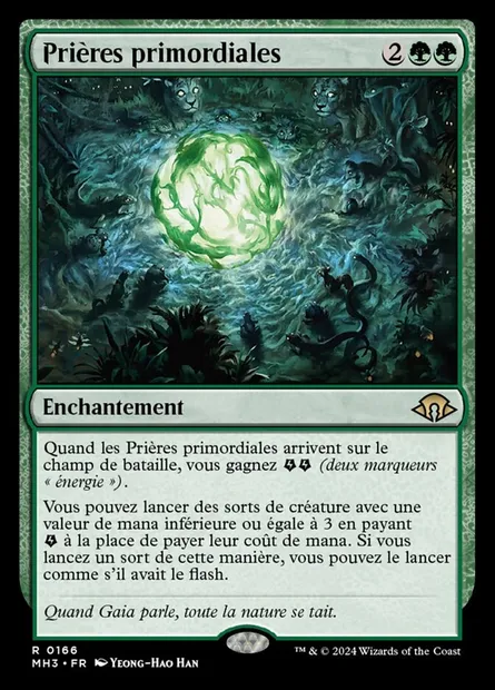 Prières primordiales, carte Magic MH3 166 — extension Modern Horizons 3
