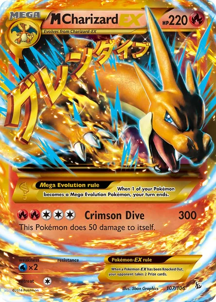 M Charizard EX, Pokémon card FLF 107 — Flashfire set