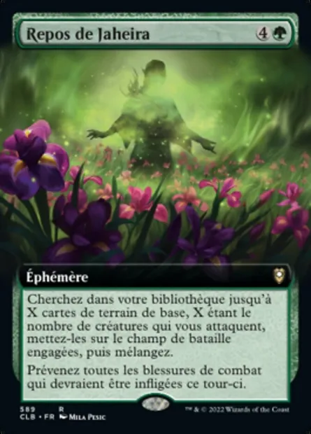 Repos de Jaheira, carte Magic CLB 589 — extension Commander Légendes : la bataille de la Porte de Baldur