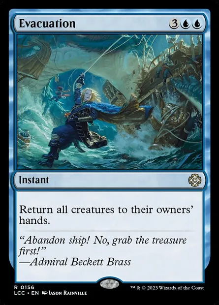 Evacuation, Magic card LCC 156 — The Lost Caverns of Ixalan Commander set