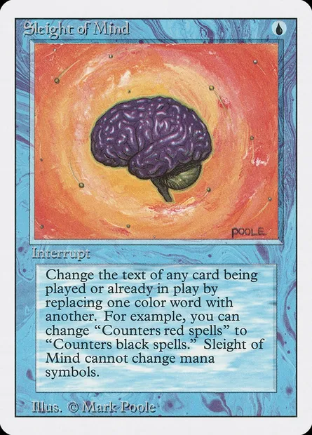 Sleight of Mind, Magic card 3ED 81 — Revised Edition set