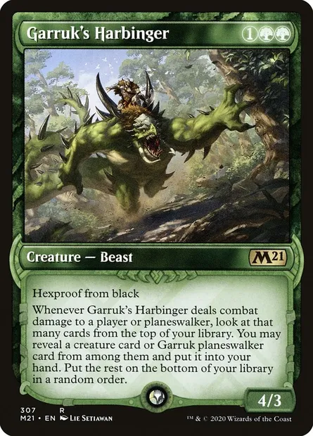 Garruk's Harbinger, Magic card M21 307 — Core Set 2021 set