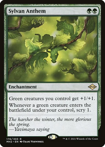 Sylvan Anthem, Magic card MH2 176 — Modern Horizons 2 set