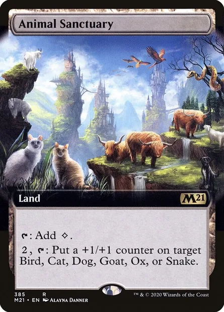 Animal Sanctuary, Magic card M21 385 — Core Set 2021 set