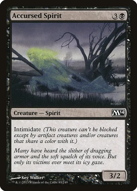 Accursed Spirit, Magic card M14 83 — Magic 2014 set
