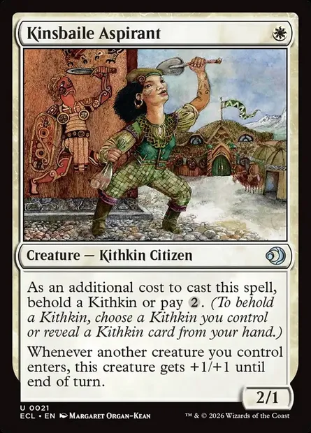 Kinsbaile Aspirant, Magic card ECL 21 — Lorwyn Eclipsed set