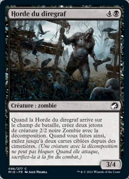 Horde du diregraf, carte Magic MID 96 — extension Innistrad : chasse de minuit