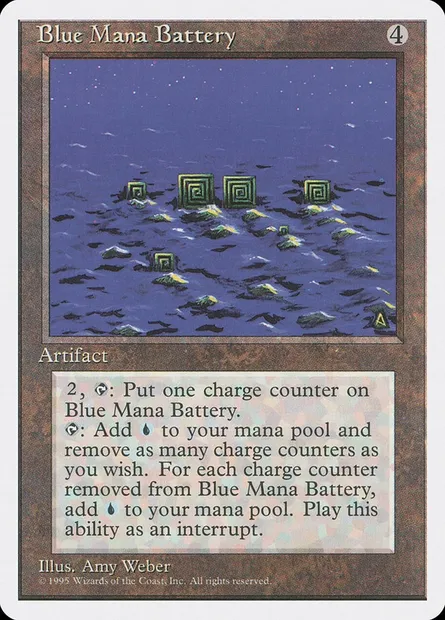 Blue Mana Battery, Magic card 4ED 300 — Fourth Edition set