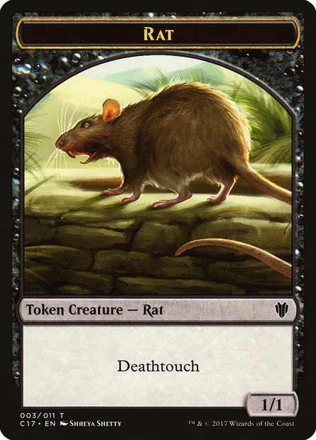 Rat, carte Magic TC17 3 — extension Commander 2017 Tokens
