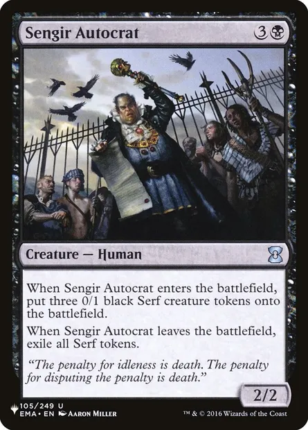 Autocrate sengien, carte Magic PLST EMA-105 — extension The List