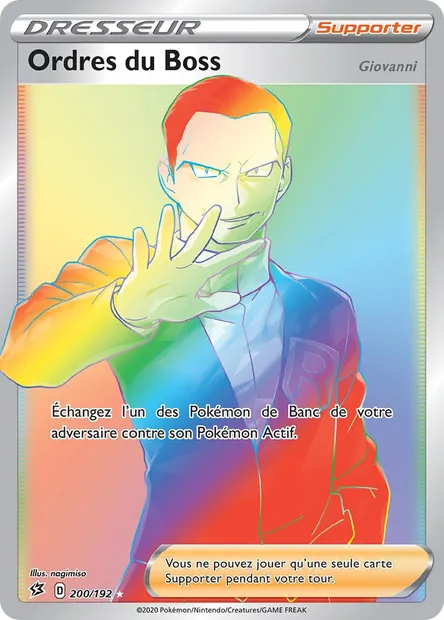 Ordres du Boss (Giovanni), carte Pokémon RCL 200 — extension Clash des Rebelles