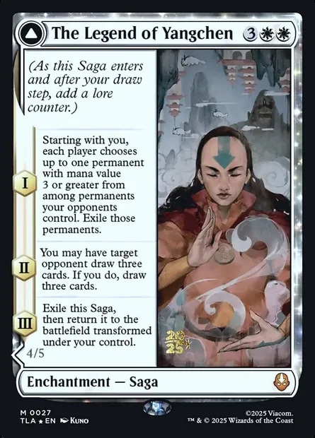 La légende de Yangchen // Avatar Yangchen, carte Magic PTLA 27s — extension Avatar: The Last Airbender Promos